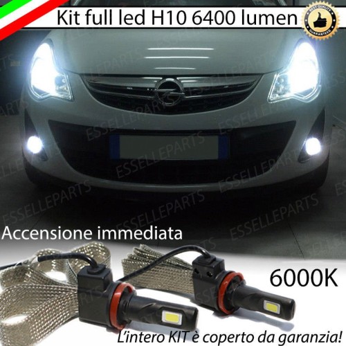 Kit Full LED Fendinebbia H10 6400 Lumen 6000K bianco Opel Corsa D Restyling