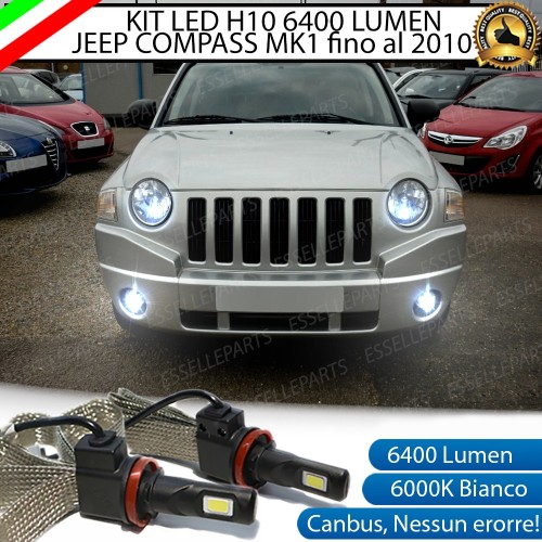Kit Full LED H10 Fendinebbia 6400 lumen JEEP COMPASS MK1