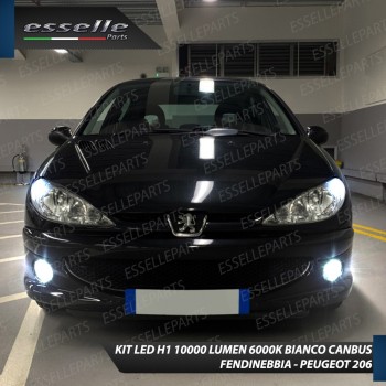 Kit Full LED Fendinebbia H1 10000 Lumen 6000K bianco PEUGEOT 206 fino al 2006