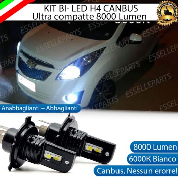 Kit Full LED H4 8000 Lumen 6000K Bianco Ghiaccio Per CHEVROLET SPARK