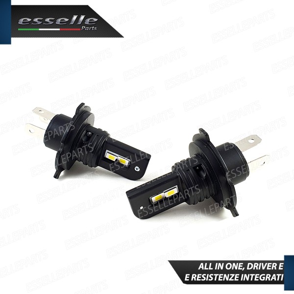 Kit Full LED H4 CANBUS 8000 Lumen 6000K Bianco Ghiaccio Per FIAT QUBO