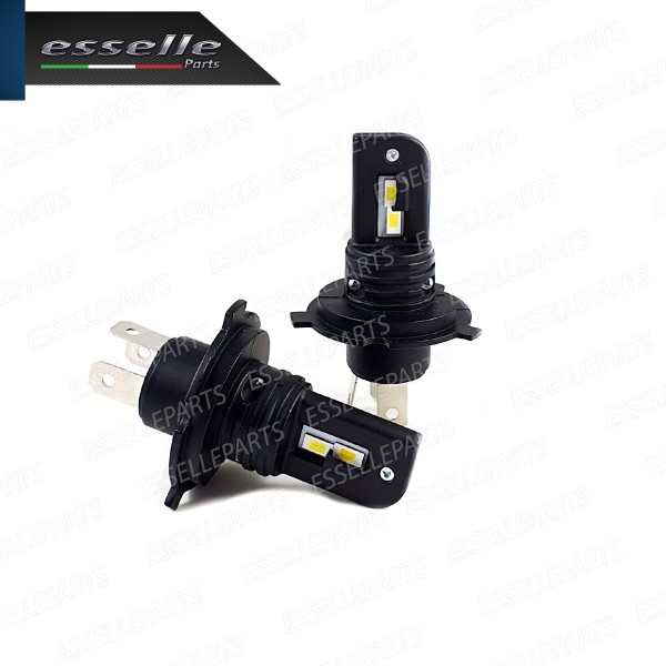 Kit Full LED H4 CANBUS 8000 Lumen 6000K Bianco Ghiaccio Per FIAT QUBO