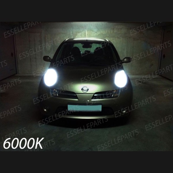 Kit Full LED H4 8000 Lumen 6000K Bianco Ghiaccio Per NISSAN MICRA MK3