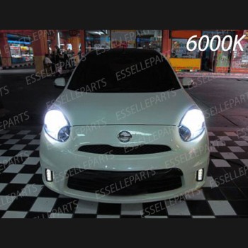 Kit Full LED H4 Per Nissan Micra MK4 dal 06-2013 in poi 8000 Lumen Luce Bianca
