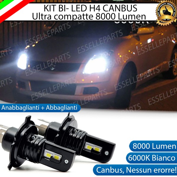 Kit Full LED H4 8000 Lumen 6000K Bianco Ghiaccio Per SUZUKI SWIFT MK4