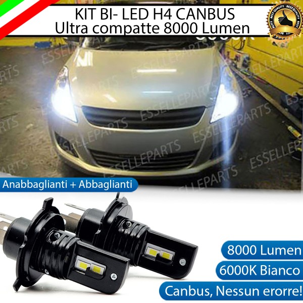 Kit Full LED H4 8000 Lumen 6000K Bianco Ghiaccio Per SUZUKI SWIFT MK5