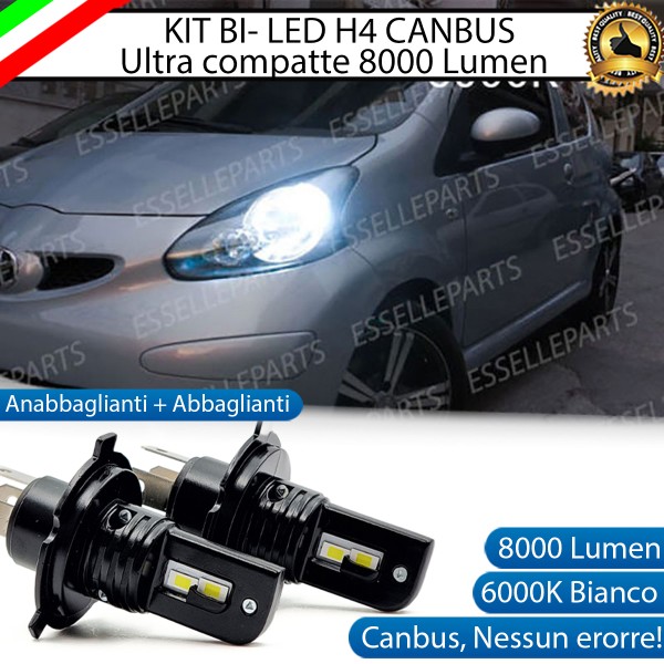 Kit Full LED H4 CANBUS CANBUS 8000 Lumen 6000K Bianco Per TOYOTA AYGO