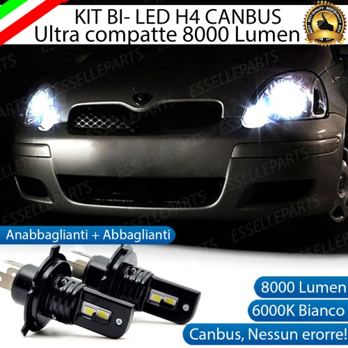 Kit Full LED H4 8000 Lumen 6000K Bianco Ghiaccio Per TOYOTA YARIS