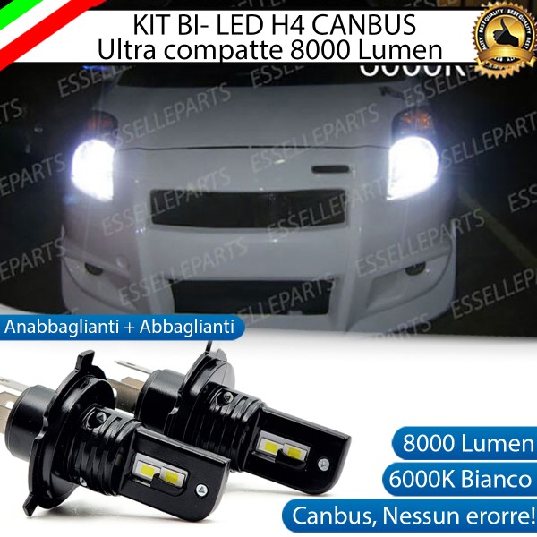 Kit Full LED H4 8000 Lumen 6000K Bianco Ghiaccio Per TOYOTA YARIS MK2