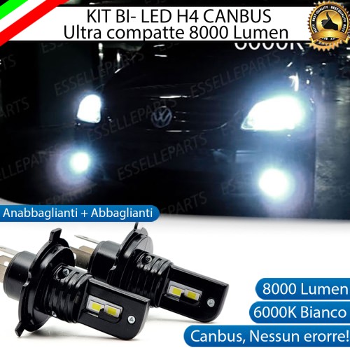 Kit Full LED H4 8000 Lumen 6000K Bianco Ghiaccio Per Volkswagen FOX