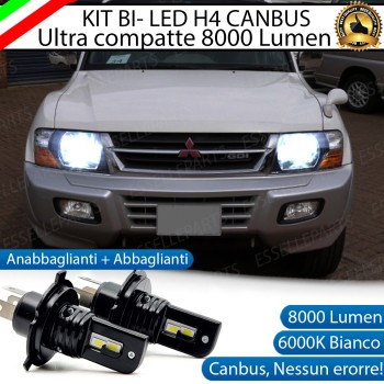 Kit Full LED H4 8000 Lumen 6000K Bianco Per MITSUBISHI PAJERO MK3 Kit Full LED H4 8000 Lumen 6000K Bianco Per MITSUBISHI PAJERO MK3