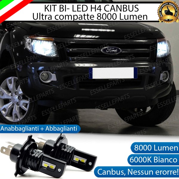 Kit Full LED H4 8000 Lumen 6000K Bianco Ghiaccio Per FORD RANGER TKE