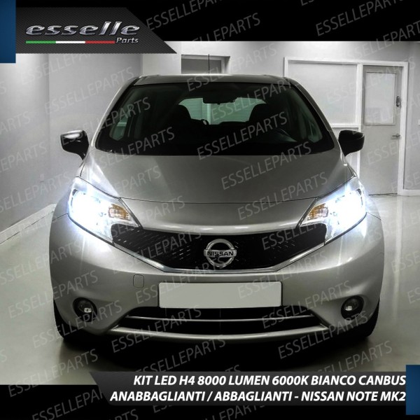 Kit Full LED H4 8000 Lumen 6000K Bianco Ghiaccio Per NISSAN NOTE MK2