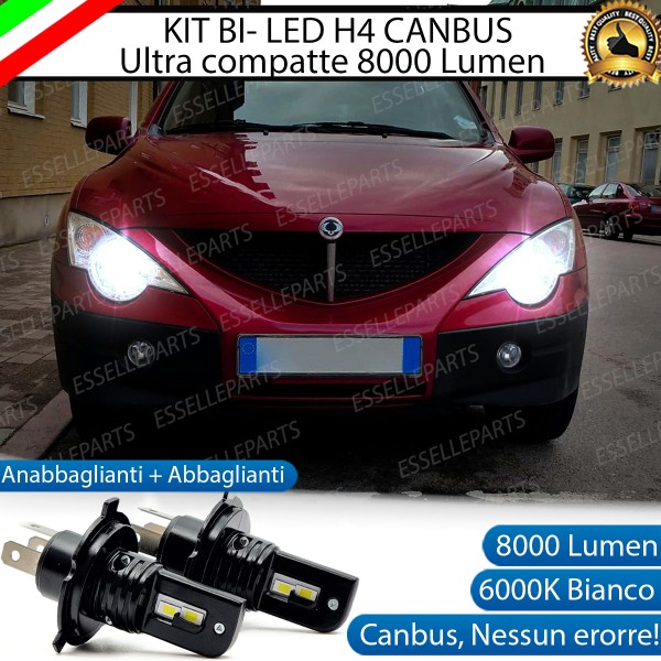 Kit Full LED H4 8000 Lumen 6000K Bianco Per SSANGYONG Actyon MK2
