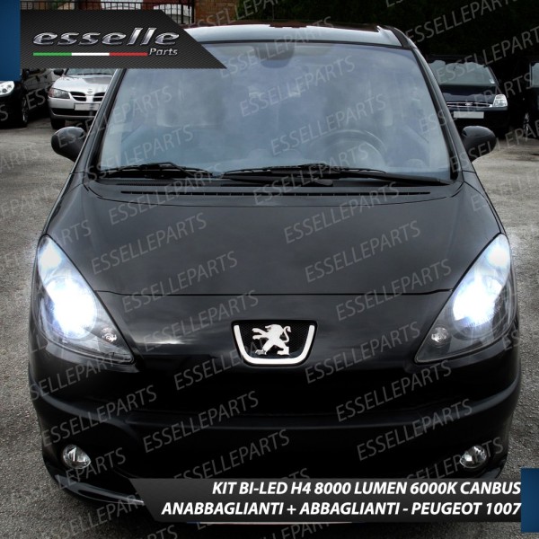 Kit Full LED H4 8000 Lumen 6000K Bianco Ghiaccio Per PEUGEOT 1007