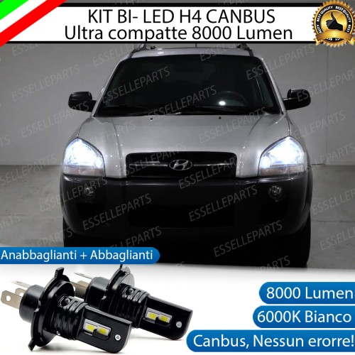 Kit Full LED H4 8000 Lumen 6000K Bianco Ghiaccio Per HYUNDAI TUCSON