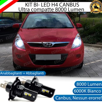 Kit Full LED H4 CANBUS 8000 Lumen 6000K Bianco Ghiaccio Per HYUNDAI I20 Kit Full LED H4 CANBUS 8000 Lumen 6000K Bianco Ghiaccio Per HYUNDAI I20