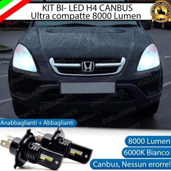 Kit Full LED H4 8000 Lumen 6000K Bianco HONDA CR-V MK2 con Fari a parabola singola