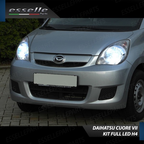 Kit Full LED H4 CANBUS 8000 Lumen 6000K Bianco Per DAIHATSU CUORE MK7