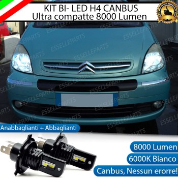 Kit Full LED H4 8000 Lumen 6000K Bianco Per CITROEN XSARA PICASSO