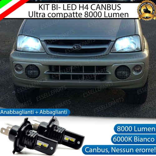 Kit Full LED H4 8000 Lumen 6000K Bianco Ghiaccio Per DAIHATSU TERIOS
