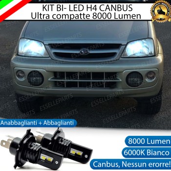 Kit Full LED H4 8000 Lumen 6000K Bianco Ghiaccio Per DAIHATSU TERIOS