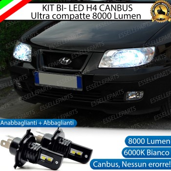 Kit Full LED H4 8000 Lumen 6000K Bianco Ghiaccio Per HYUNDAI MATRIX