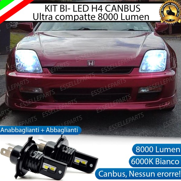 Kit Full LED H4 8000 Lumen 6000K Bianco Ghiaccio Per HONDA PRELUDE 5G