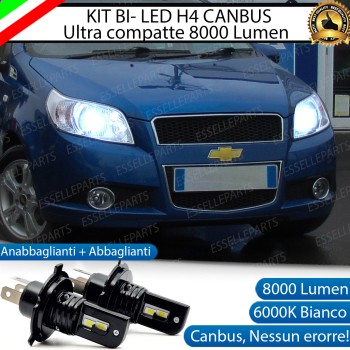 Kit LED H4 CANBUS 8000 Lumen 6000K Per Chevrolet Aveo T250