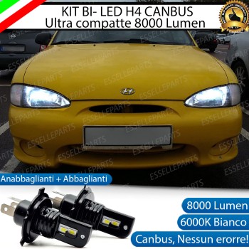 Kit Full LED H4 8000 Lumen 6000K Bianco Ghiaccio Per HYUNDAI ACCENT