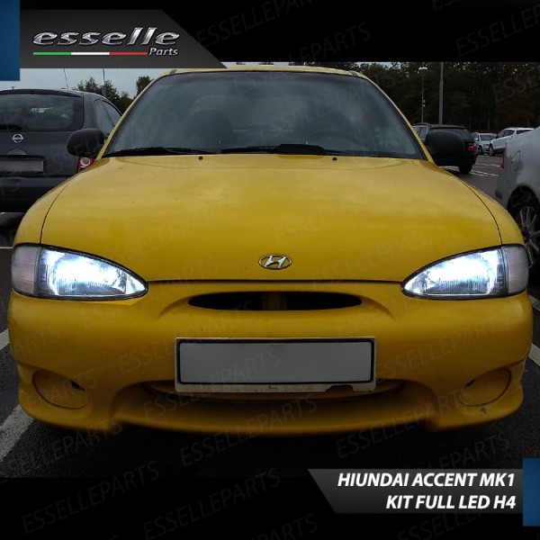 Kit Full LED H4 8000 Lumen 6000K Bianco Ghiaccio Per HYUNDAI ACCENT