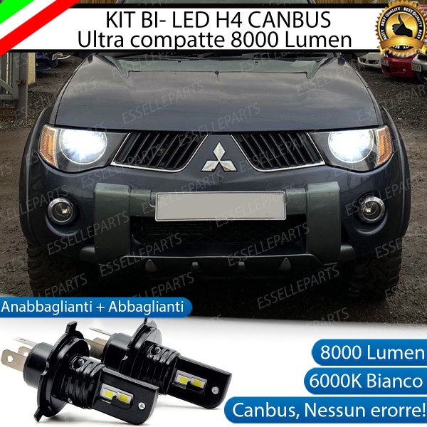 Kit Full LED H4 CANBUS 8000 Lumen 6000K Bianco Per MITSUBISHI L200 IV