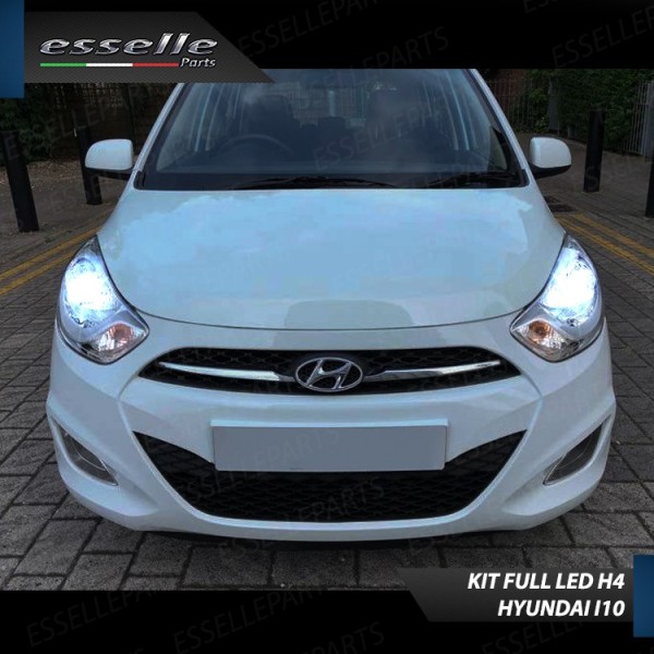 Kit LED H4 CANBUS 8000 Lumen 6000K Ghiaccio Per HYUNDAI I10