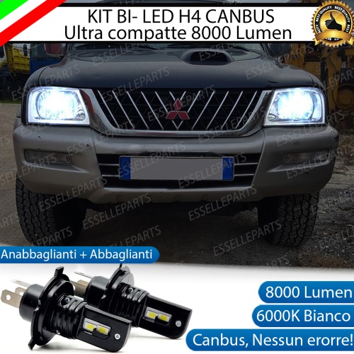 Kit Full LED H4 CANBUS 8000 Lumen 6000K Bianco Per MITSUBISHI L200 MK3