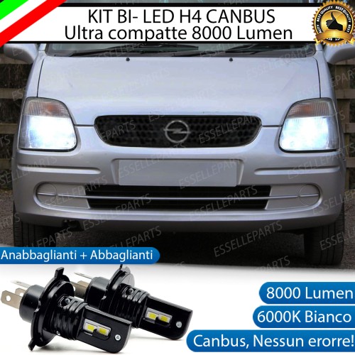 Kit Full LED H4 CANBUS CANBUS 8000 Lumen 6000K Bianco Per OPEL AGILA A