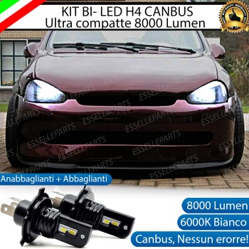 Kit Full LED H4 8000 Lumen 6000K Bianco Ghiaccio Per OPEL CORSA B Kit Full LED H4 8000 Lumen 6000K Bianco Ghiaccio Per OPEL CORSA B