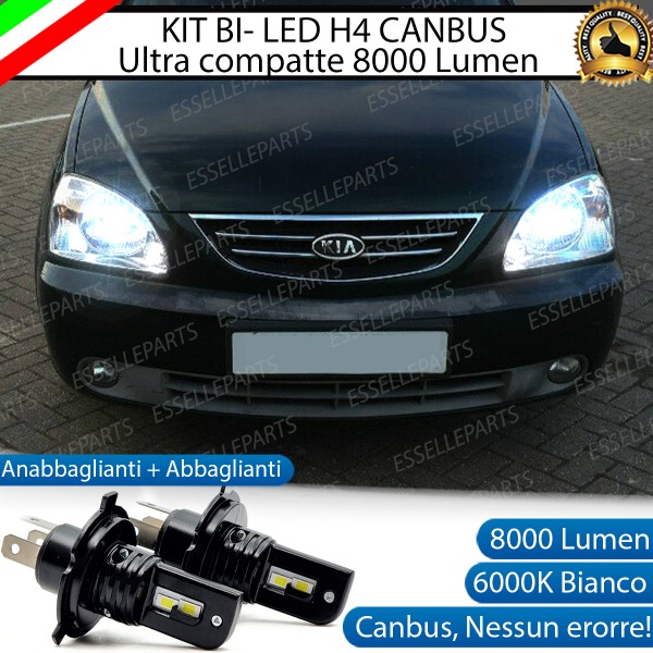 Kit Full LED H4 CANBUS CANBUS 8000 Lumen 6000K Bianco Per KIA CARENS 2
