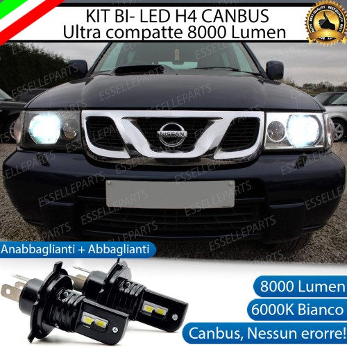 Kit Full LED H4 CANBUS 8000 Lumen 6000K Bianco Per NISSAN TERRANO MK2
