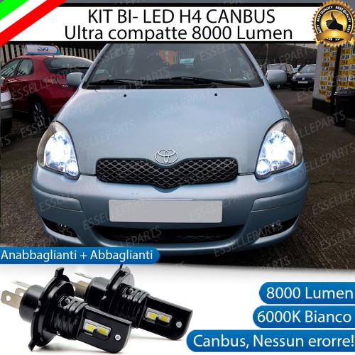 Kit Full LED H4 CANBUS 8000 Lumen 6000K Bianco Per TOYOTA YARIS VERSO