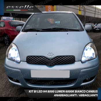 Kit Full LED H4 CANBUS 8000 Lumen 6000K Bianco Per TOYOTA YARIS VERSO