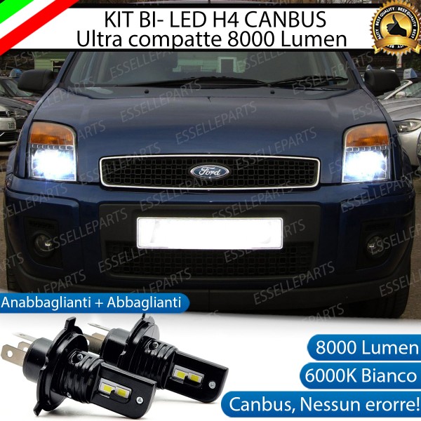 Kit Full LED H4 CANBUS 8000 Lumen 6000K Bianco Ghiaccio Per FORD FUSION