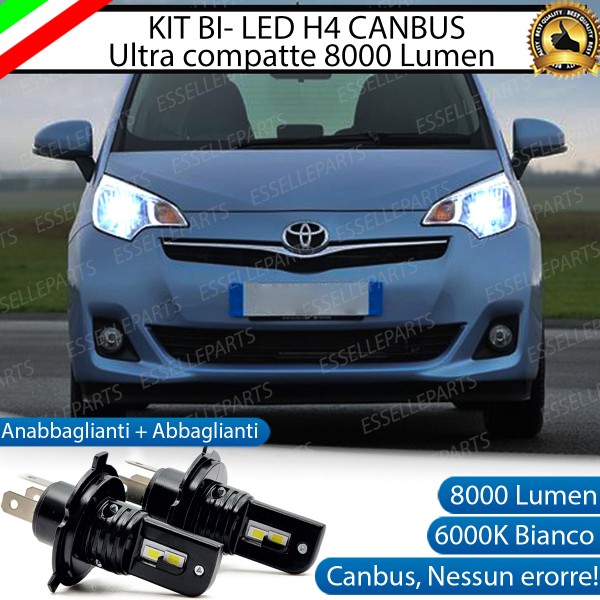 Kit Full LED H4 8000 Lumen 6000K Bianco Ghiaccio Per TOYOTA VERSO S