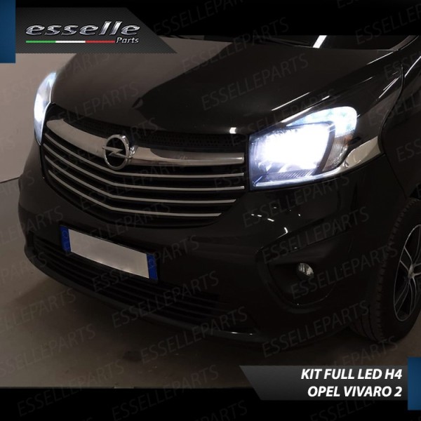 Kit Full LED H4 8000 Lumen 6000K Bianco Ghiaccio Per OPEL VIVARO MK2