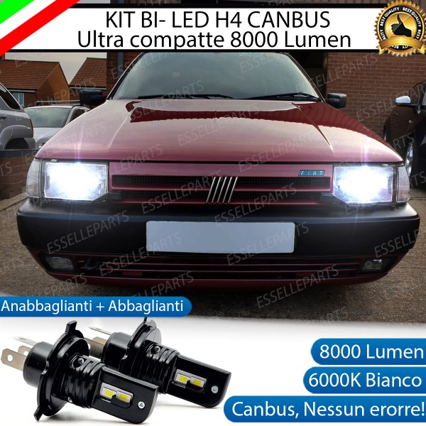 Kit Full LED H4 8000 Lumen 6000K Bianco Ghiaccio Per FIAT Tipo MK1