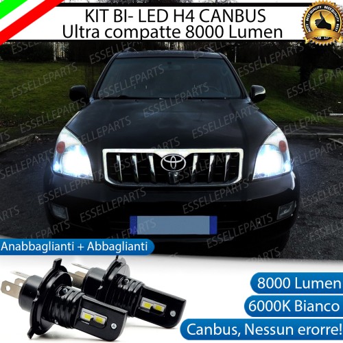 Kit Full LED H4 8000 Lumen 6000K Bianco Per TOYOTA Land Cruiser KD120