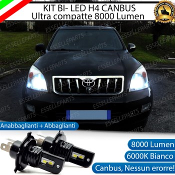 Kit Full LED H4 8000 Lumen 6000K Bianco Per TOYOTA Land Cruiser KD120