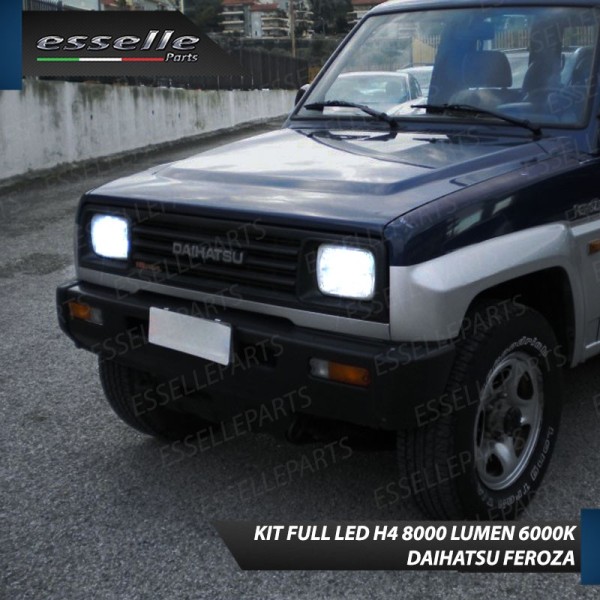 Kit Full LED H4 8000 Lumen 6000K Bianco Ghiaccio Per DAIHATSU FEROZA