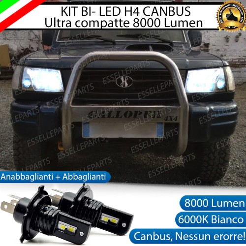 Kit Full LED H4 8000 Lumen 6000K Bianco Per HYUNDAI GALLOPER MK2
