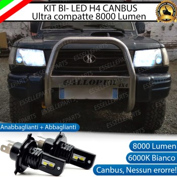 Kit Full LED H4 8000 Lumen 6000K Bianco Per HYUNDAI GALLOPER MK2
