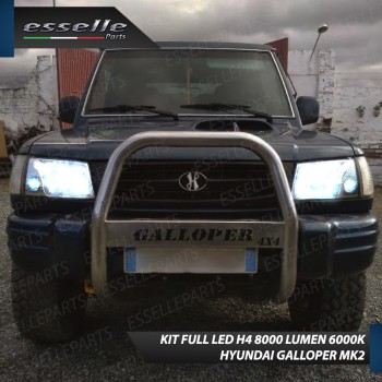 Kit Full LED H4 8000 Lumen 6000K Bianco Per HYUNDAI GALLOPER MK2
